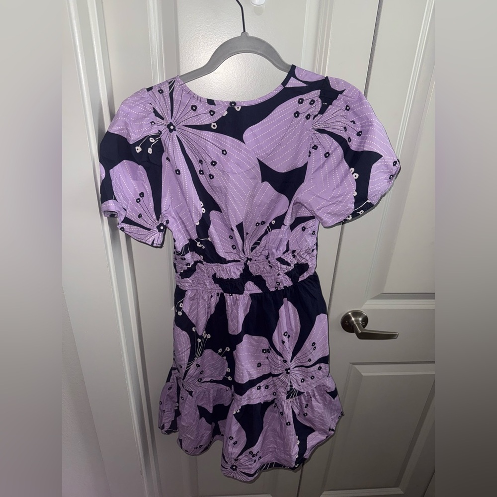 Purple Floral Dress Anthropologie somerset dress - Picture 2 of 4